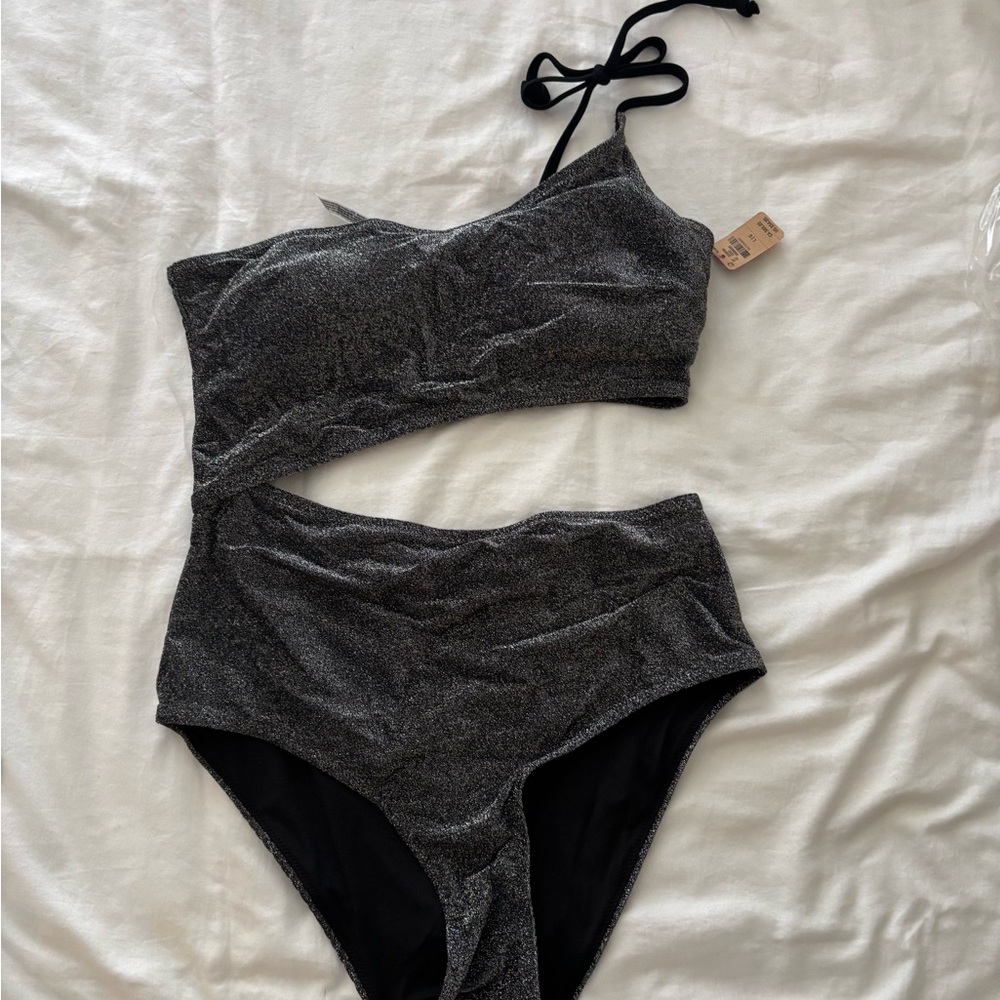 PINK Victoria's Secret Silver Gray One Piece Swimwear